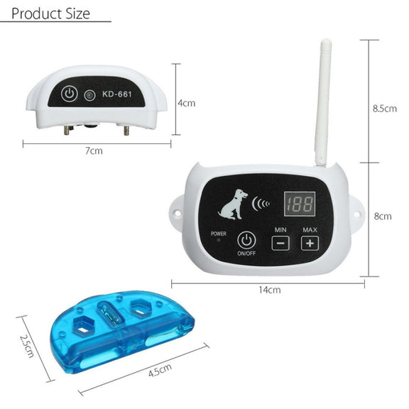 KD-661 500m Wireless Electric Dog Pet Fence Shock Collar,Spec: For Three Dog(AU Plug)