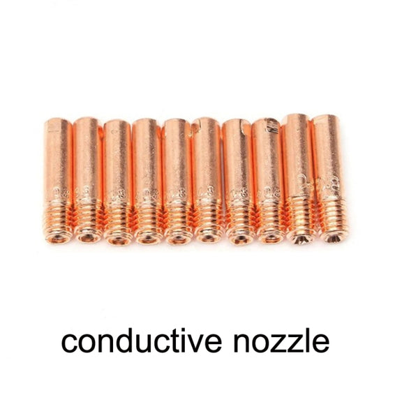 18 PCS / Set Welding Needle Point Vover Nozzle Kit Gas Shielded Welding Conductive Nozzle