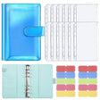 A6 Dazzling Color Loose-leaf Handbook Laser Macaroon PU Cash Budget Book(Blue) - Notebooks by PMc TechLife | Online Shopping South Africa | PMc TechLife | Buy Now Pay Later Mobicred
