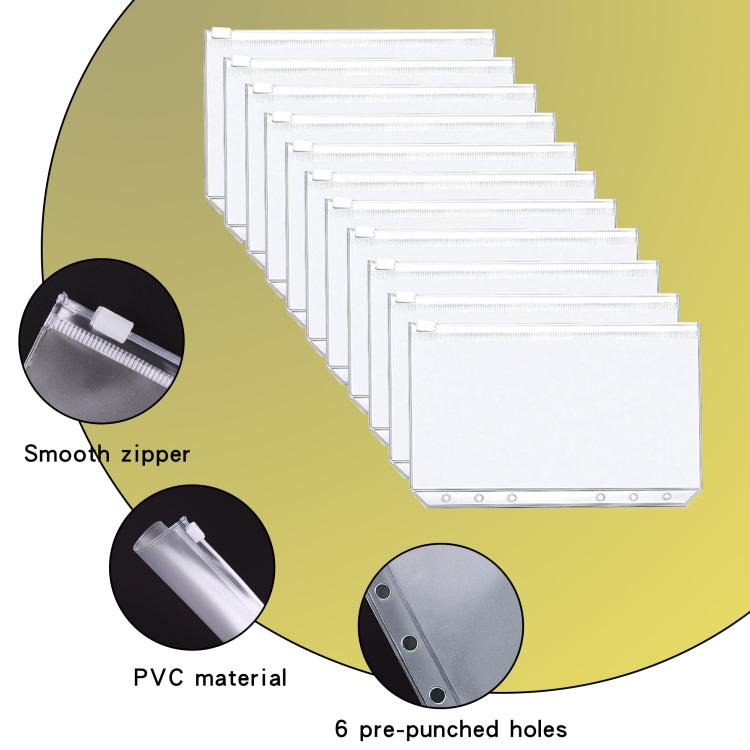 A6 Dazzling Color Loose-leaf Handbook Laser Macaroon PU Cash Budget Book(Black)