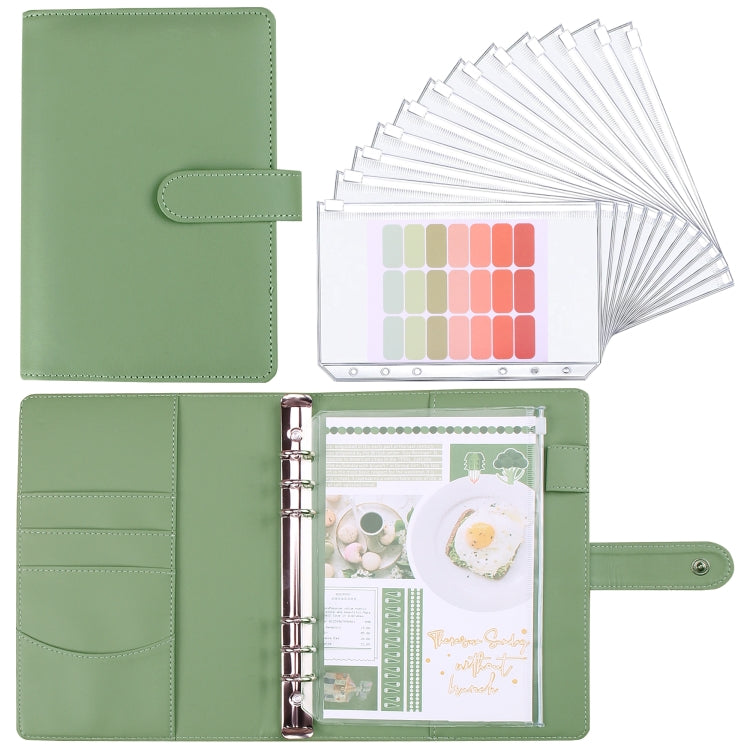 A5 Macaron Notebook PU Loose-leaf Cash Budget Handbook(Green) - Notebooks by PMc TechLife | Online Shopping South Africa | PMc TechLife | Buy Now Pay Later Mobicred