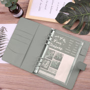 A5 Macaron Notebook PU Loose-leaf Cash Budget Handbook(Yellow)