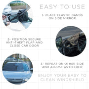 600D Oxford Cloth Car Snow Block Water-resistant Windshield Coverings S 190 x 107cm