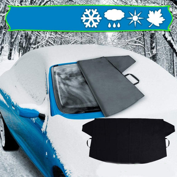 600D Oxford Cloth Car Snow Block Water-resistant Windshield Coverings With Magnetic L
