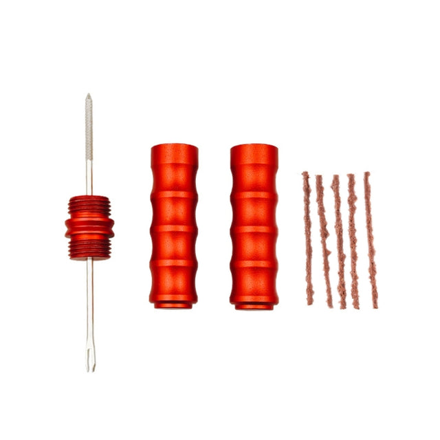 BIKERSAY BT056 Bicycle Fork Drill Bit Vacuum Tire Repair Tool(Red)