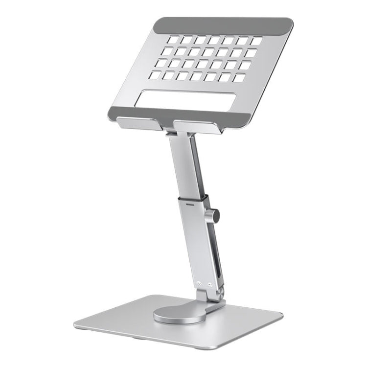 JUNDNE H06 Desktop Folding Phone Stand Portable Telescopic Rotary Tablet Stand(Silver) - free shipping - PMC Jewellery - Order now!
