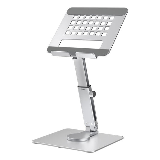 JUNDNE H06 Desktop Folding Phone Stand Portable Telescopic Rotary Tablet Stand(Silver) - free shipping - PMC Jewellery - Order now!