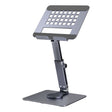 JUNDNE H06 Desktop Folding Phone Stand Portable Telescopic Rotary Tablet Stand(Deep Grey) - Laptop Stand by JUNDNE | Online Shopping South Africa | PMC TechLife | Buy Now Pay Later Mobicred