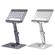 JUNDNE H06 Desktop Folding Phone Stand Portable Telescopic Rotary Tablet Stand(Deep Grey)