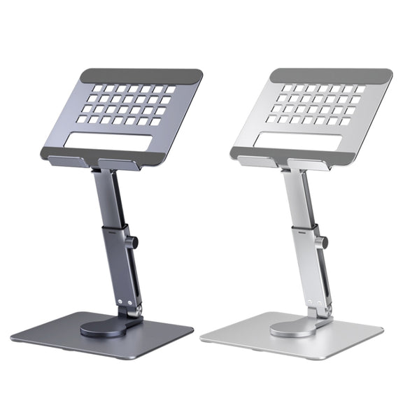 JUNDNE H06 Desktop Folding Phone Stand Portable Telescopic Rotary Tablet Stand(Deep Grey)