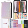 A6 Handheld Zipper Bag Type Large Capacity Cash Budget Book Handbook(Purple) - free shipping - PMc TechLife - Order now!