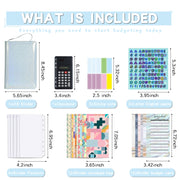 A6 Handheld Zipper Bag Type Large Capacity Cash Budget Book Handbook(Yellow)