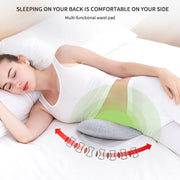 Memory Foam Lumbar Spine Cushion Pregnant Women Sleeping Lumbar Pillow(Dark Gray)