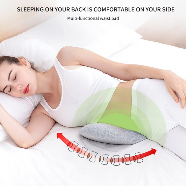 Memory Foam Lumbar Spine Cushion Pregnant Women Sleeping Lumbar Pillow(Dark Gray Crescent) - free shipping - PMC Jewellery - Order now!