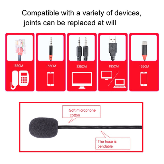 VT200 Single Ear Telephone Headset Operator Headset With Mic,Spec: Type-C With Answer Key