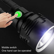 Strong Light Outdoor Water-resistant Camping Aluminum LED Flashlight, Style: P70 (Without Battery)