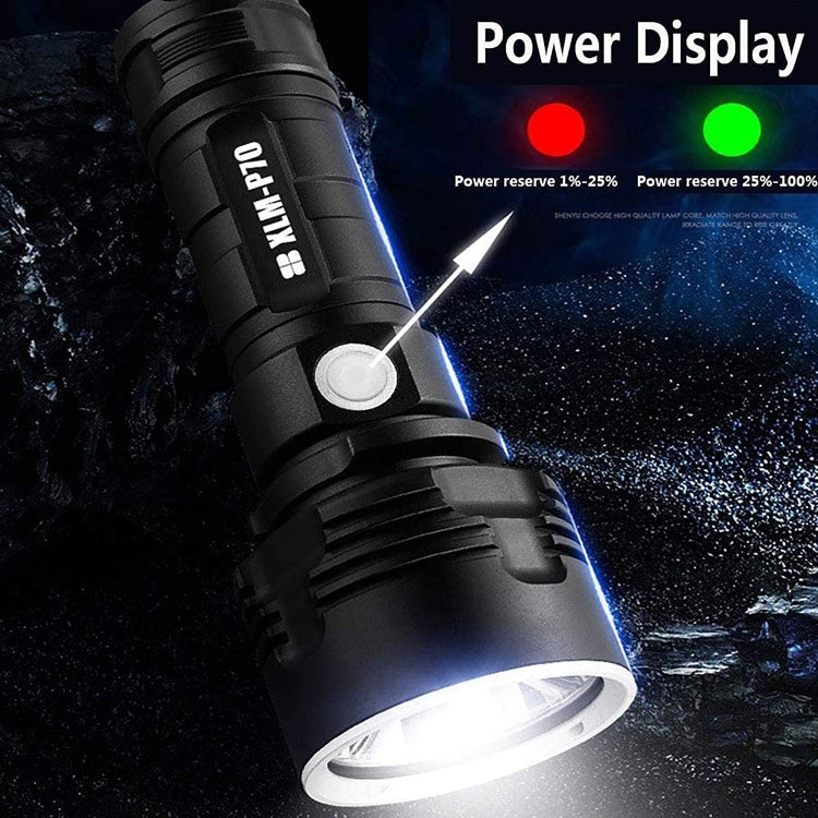 Strong Light Outdoor Water-resistant Camping Aluminum LED Flashlight, Style: P70 (Without Battery)