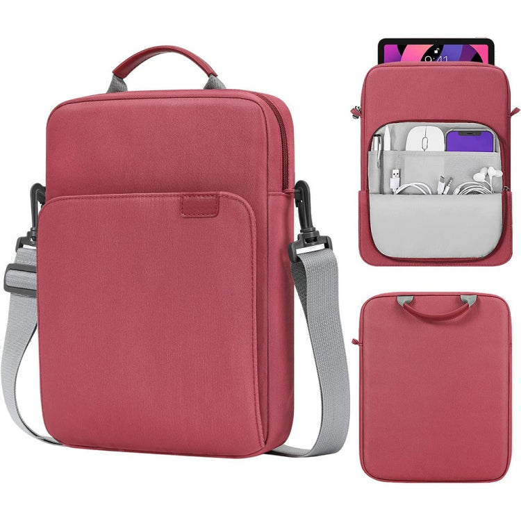 Vertical Laptop Bag Handheld Shoulder Crossbody Bag, Size: 9.7-11 Inch(Wine Red) - 10 - 11 inch by PMC Jewellery | Online Shopping South Africa | PMC Jewellery | Buy Now Pay Later Mobicred