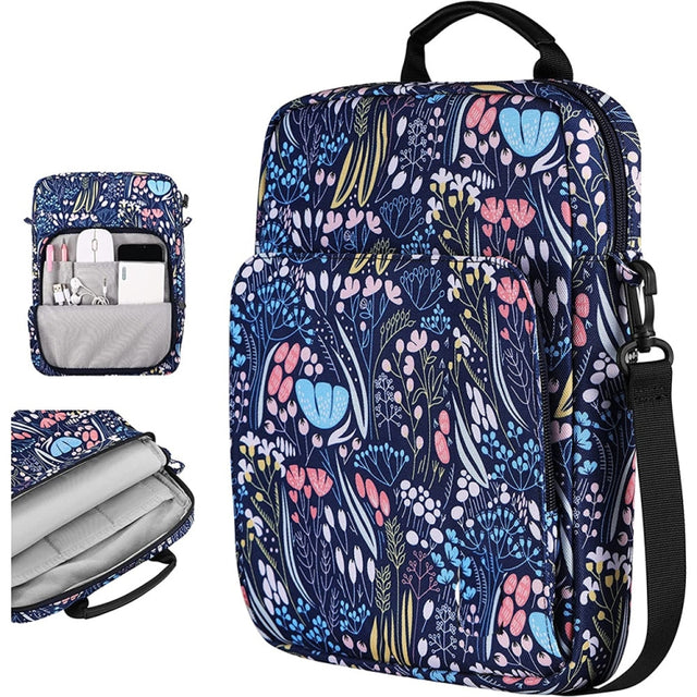 Vertical Laptop Bag Handheld Shoulder Crossbody Bag, Size: 9.7-11 Inch(Blue)