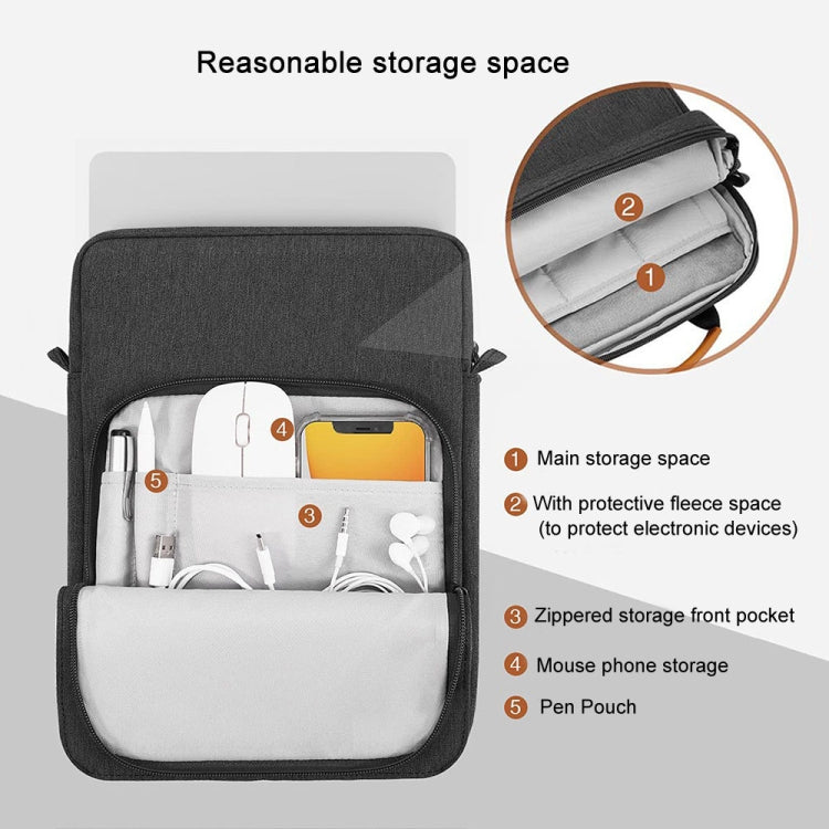 Vertical Laptop Bag Handheld Shoulder Crossbody Bag, Size: 9.7-11 Inch(Wine Red) - 10 - 11 inch by PMC Jewellery | Online Shopping South Africa | PMC Jewellery | Buy Now Pay Later Mobicred