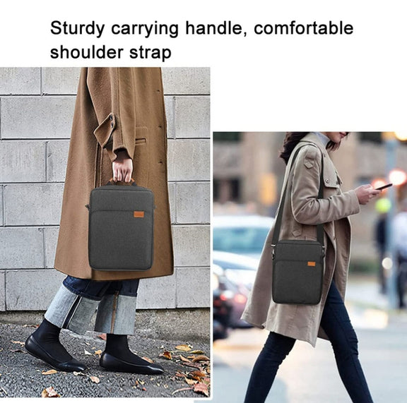 Vertical Laptop Bag Handheld Shoulder Crossbody Bag, Size: 9.7-11 Inch(Dark Blue)