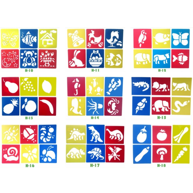 Children DIY Drawing Stencil Colorful Hollow Copy Board(H-13) - Art Supplies by PMC TechLife | Online Shopping South Africa | PMC TechLife | Buy Now Pay Later Mobicred