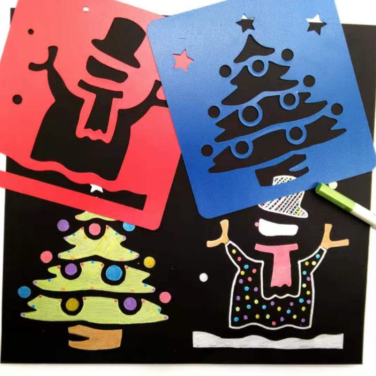 Children DIY Drawing Stencil Colorful Hollow Copy Board(H-07)