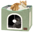 Pet Stool Pet Kennel Indoor Foldable Storage Stool Cat Dog Kennel 41 x 41 x 35cm(Light Green) - Beds by PMC TechLife | Online Shopping South Africa | PMC TechLife | Buy Now Pay Later Mobicred