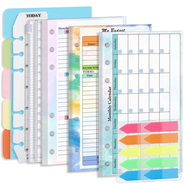 A6 6 Hole Budget Book Loose-leaf Replacement Core Handbook Insert,Spec: Kit 1