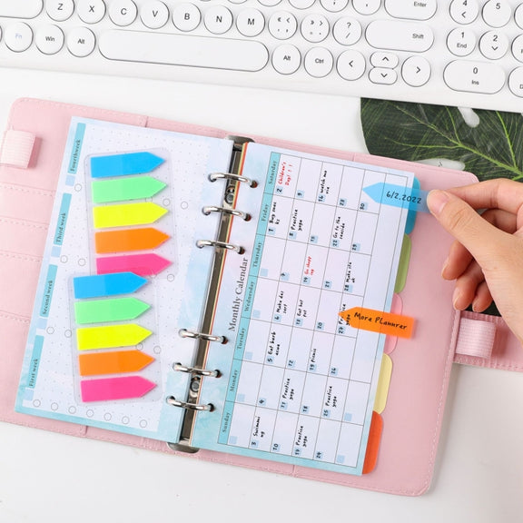A6 6 Hole Budget Book Loose-leaf Replacement Core Handbook Insert,Spec: Monthly Plan 56 Sheets