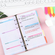 A6 6 Hole Budget Book Loose-leaf Replacement Core Handbook Insert,Spec: Monthly Plan 56 Sheets