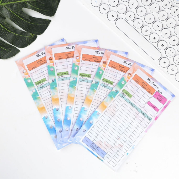 A6 6 Hole Budget Book Loose-leaf Replacement Core Handbook Insert,Spec: Budget Page 56 Sheets - Notebooks by PMC TechLife | Online Shopping South Africa | PMC TechLife