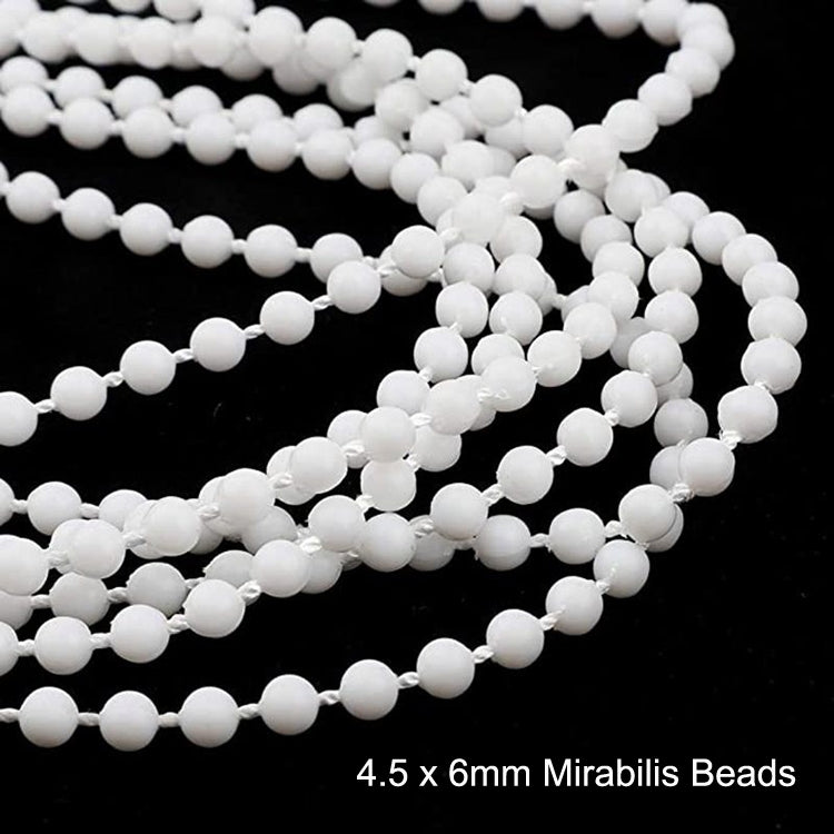 2PCS 10m Bead Chain White Beads Shutter Venetian Blinds Curtain Accessories 4.5 x 6mm Mirabilis Beads - free shipping - PMC TechLife - Order now!
