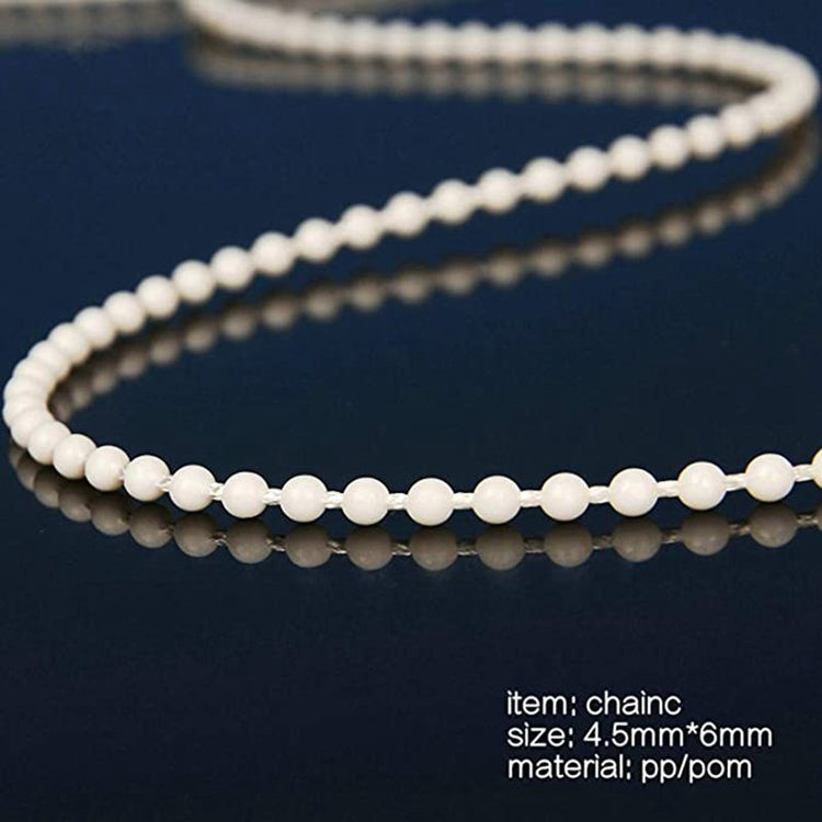2PCS 10m Bead Chain White Beads Shutter Venetian Blinds Curtain Accessories 4.5 x 6mm Mirabilis Beads - free shipping - PMC TechLife - Order now!
