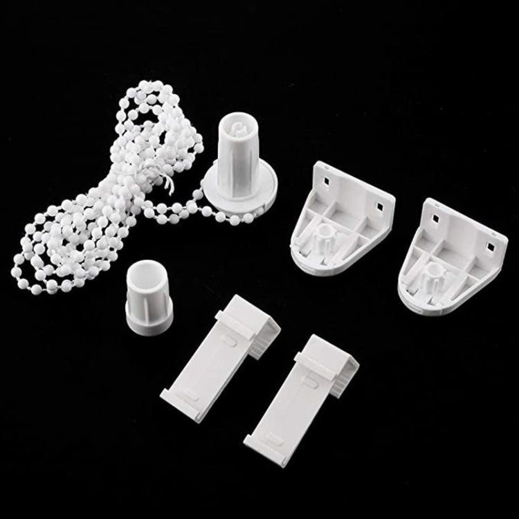 2 Sets 17mm Shutter Curtain Control Head With 2m Pull Beads Chain Set(White) - free shipping - PMC TechLife - Order now!