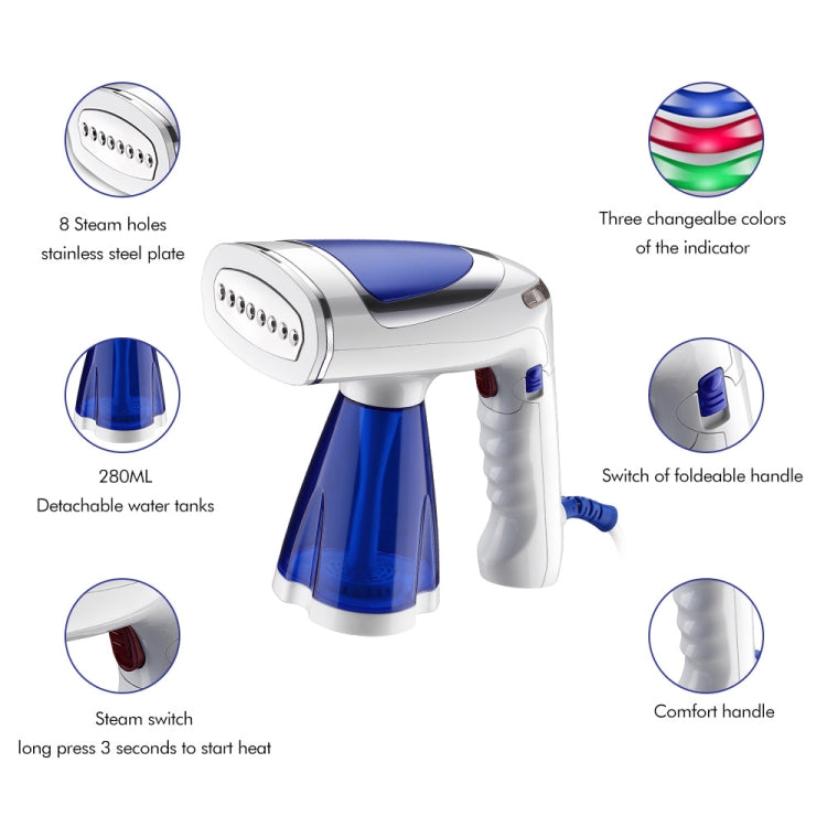 1600W  Handheld Folding Iron Mini Steam Iron, Color: Blue 3 Gear(UK Plug) - free shipping - PMc TechLife - Order now!