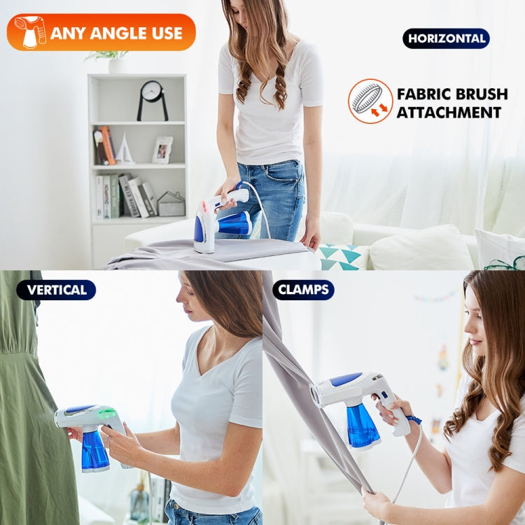 1600W  Handheld Folding Iron Mini Steam Iron, Color: Blue 3 Gear(US Plug)