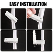 Model Steel Track Set Flexible Silent Slide Track Track with Hooks, Size: 1m