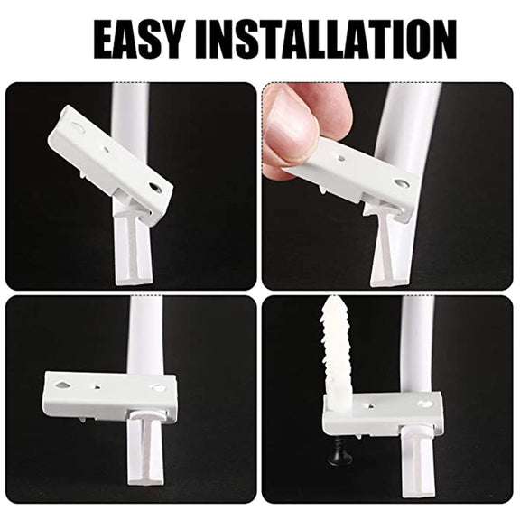 Model Steel Track Set Flexible Silent Slide Track Track with Hooks, Size: 1m