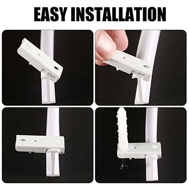 Model Steel Track Set Flexible Silent Slide Track Track with Hooks, Size: 1m