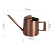 300ML Stainless Steel Watering Can with Long Spout(Black)