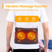 USB Charging Red Light Heating Massage Lumbar Belt Warming Waist Belt(Gray)