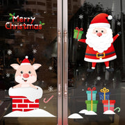 Santa Claus Hanging Stickers Shop Window Glass Door Living Room Wall Stickers(6305)