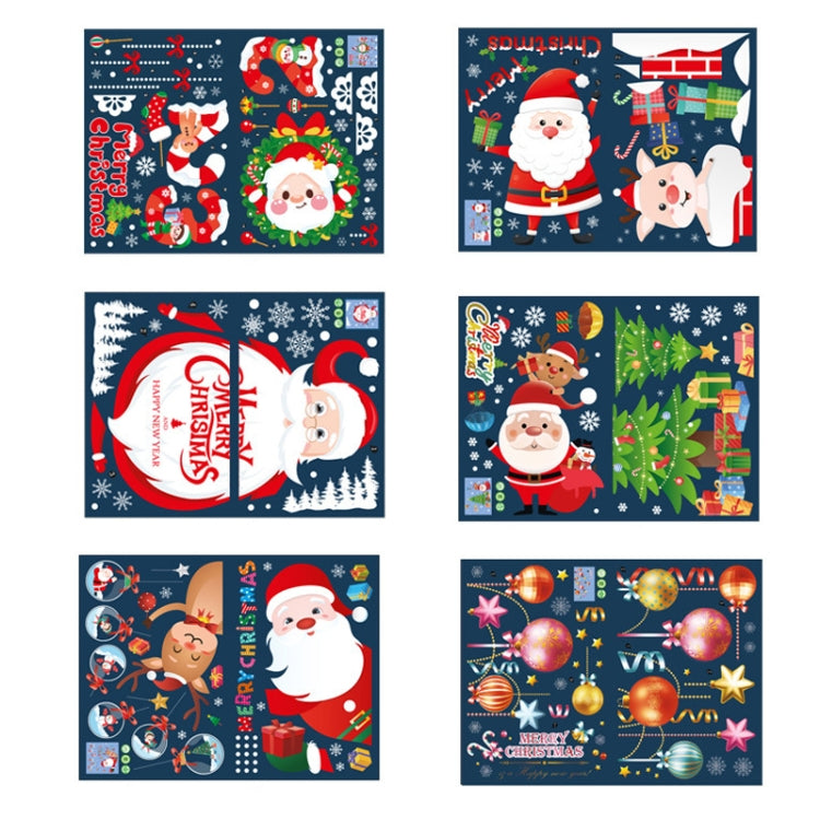 Santa Claus Hanging Stickers Shop Window Glass Door Living Room Wall Stickers(6307)