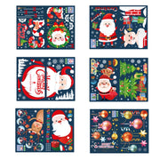 Santa Claus Hanging Stickers Shop Window Glass Door Living Room Wall Stickers(6306)