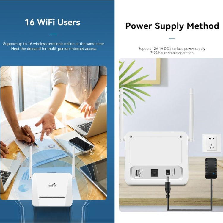 VR312 4G LTE Router 4G CPE FDD/TDD Card Mobile Router MOD Malay Version EU Plug(White) - Wireless Routers by PMC Jewellery | Online Shopping South Africa | PMC Jewellery | Buy Now Pay Later Mobicred