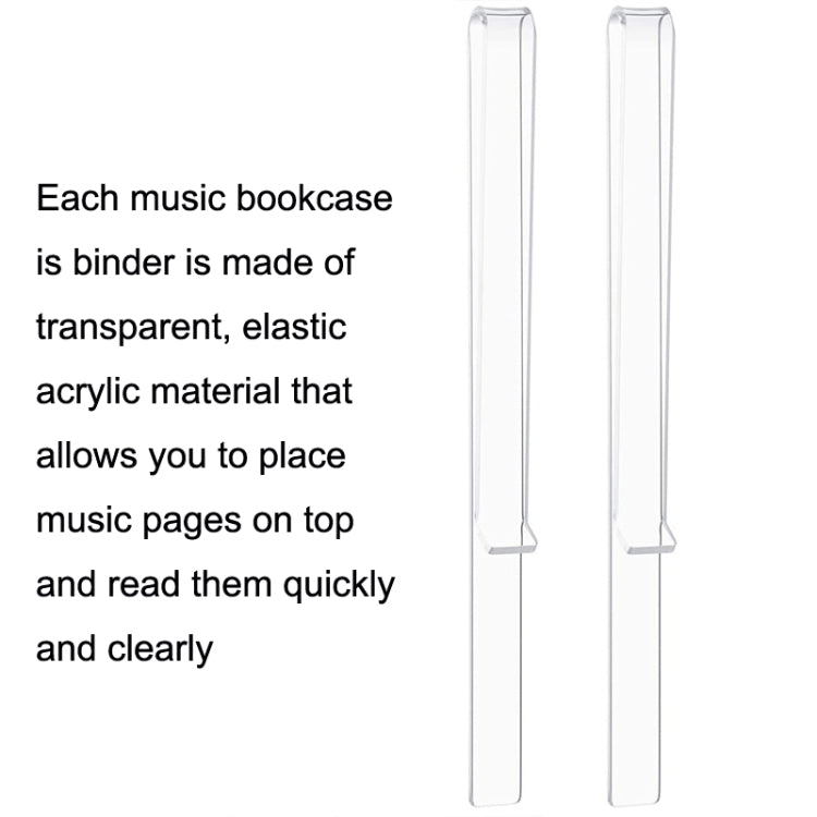 1 Pair PJ1226 Music Spectrum Clipplane Tablature Clip Music Song Clip(Transparent) - Other Accessories by PMc TechLife | Online Shopping South Africa | PMc TechLife | Buy Now Pay Later Mobicred