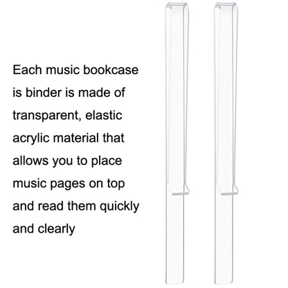 1 Pair PJ1226 Music Spectrum Clipplane Tablature Clip Music Song Clip(Transparent) - Other Accessories by PMC Jewellery | Online Shopping South Africa | PMC Jewellery | Buy Now Pay Later Mobicred