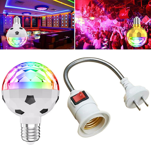 ZQMQD-001 6 LEDs Colorful Rotating Light Magic Ball Atmosphere Light, Spec: White+Universal Holder