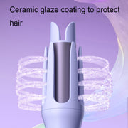 RD-2118 32mm Intelligent Induction Automatic Curling Iron Electric Rotary Automatic Hair Curler, CN Plug(Purple)